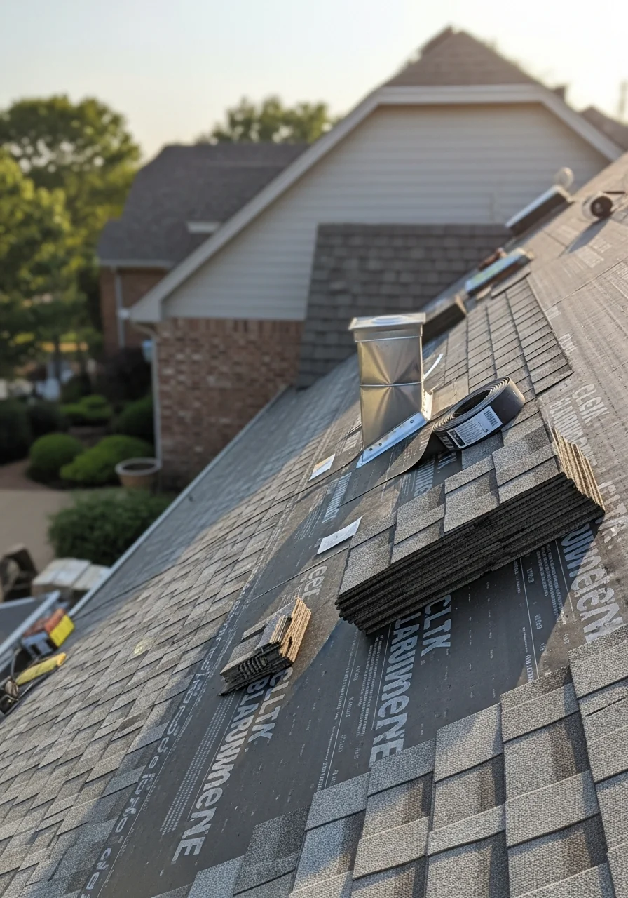 Edmond contractor team completing exterior work on a residential home with quality materials and professional finishing.
