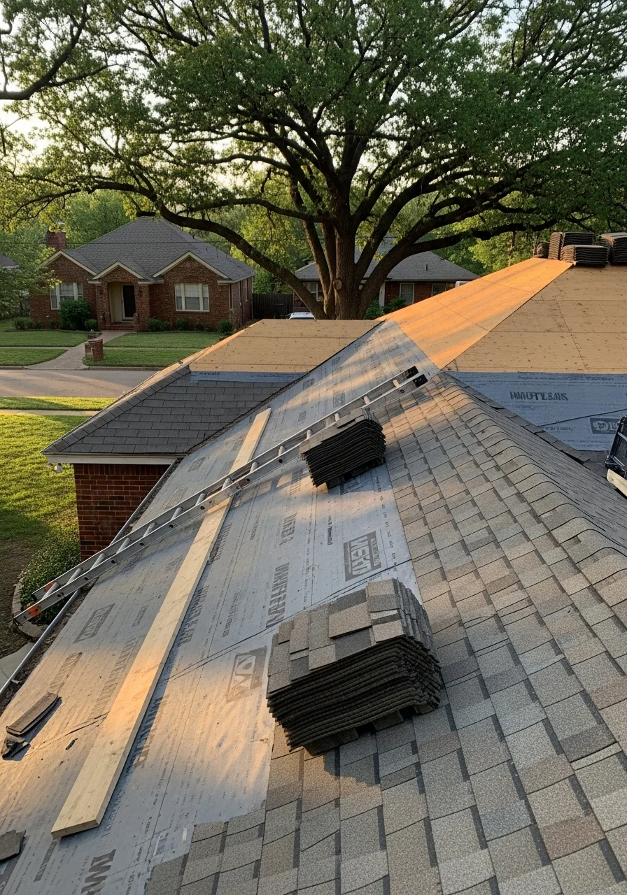 Shawnee contractor team completing work on a residential property showing professional execution and quality materials.
